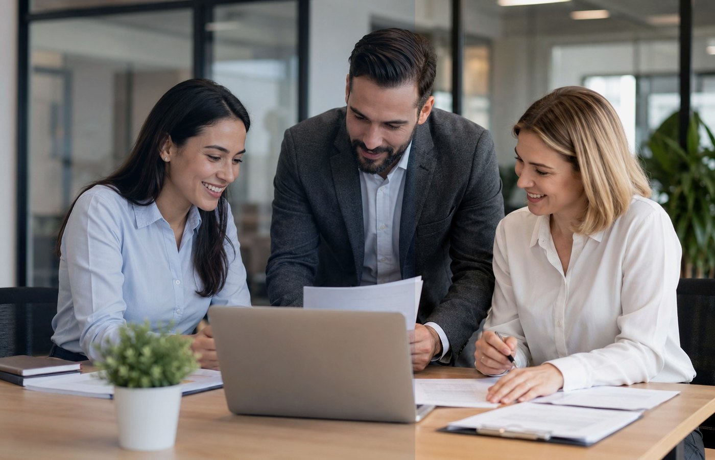 Documents et ordinateur en contexte professionnel
